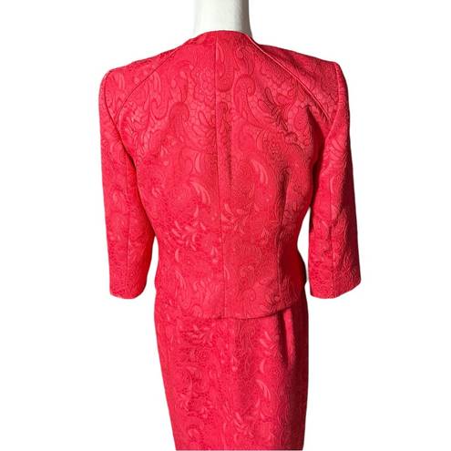 Preston & York  Carlita Lace Jacquard Two Piece Dress with Matching Jacket Sz 8