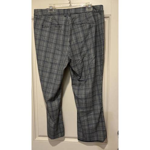 D. Jeans Women’s Plaid Wide Leg Pants Size Definitions By  Cropped Black White 16