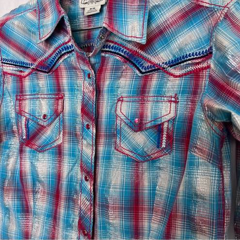 Ariat  pearl snap button down shirt size medium