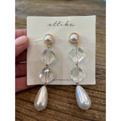 Ettika  Drop Earring Pearls Clear Womens Size OS