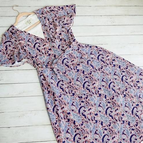 The Moon Ella‎ Paisley Floral Wrap Dress Size Small