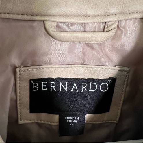 Bernardo  Faux Leather Jacket Soft Wheat