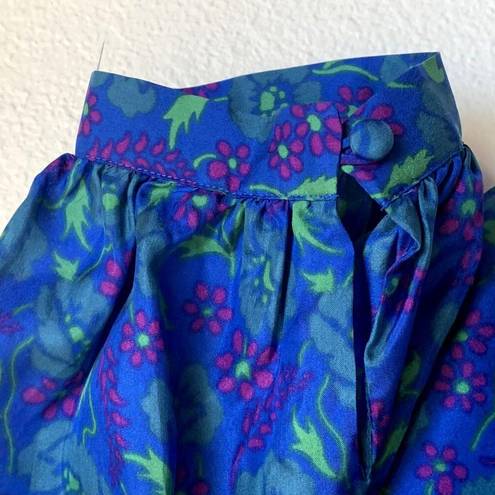 Veronica Beard NWT  Lyric Silk Floral One Shoulder Blouse in Cobalt Multi