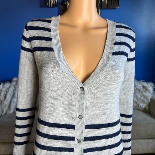 FATE. Striped Blue Gray Cardigan