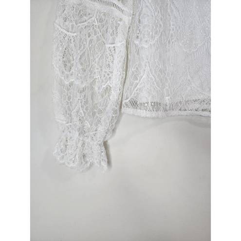 BB Dakota NWT  Smoke And Mirrors Lace White XS Nordstrom Blouse