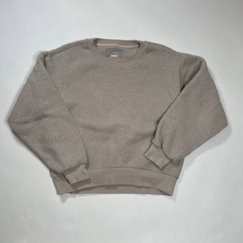 Everlane Sweater Women Small Beige Teddy Bear Pullover Crew Neck Cotton S