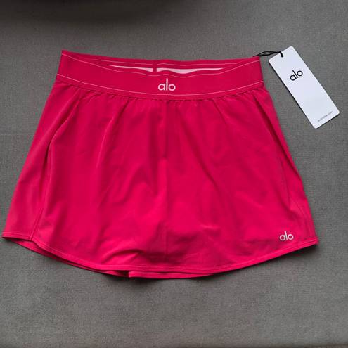 Alo Yoga Match Point Tennis Skirt Pink Summer Crush M