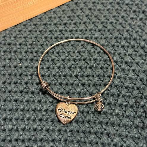 Disney  Minnie Mouse Mickey Silver Alex Ani Style Bracelet ILL BE YOUR MINNIE