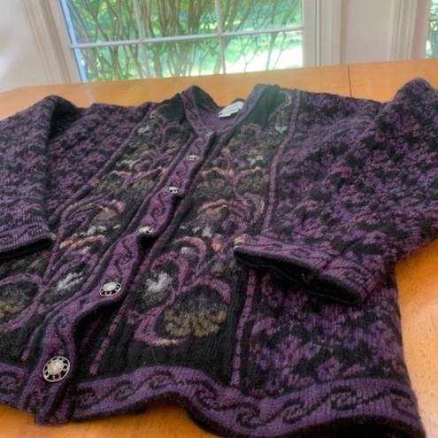 Cherry LA Vintage, Liberty Floral, Tapestry Style wool cardigan, retro, Size M