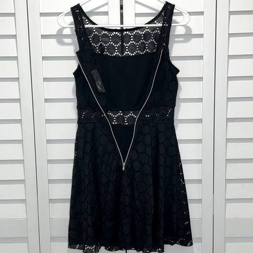 Trixxi Xs black mini dress crochet overlay lined mini dress xs black  dress dress