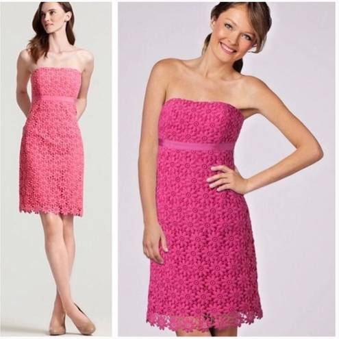 Lilly Pulitzer  Bowen Lace Dress Pink Strapless NEW