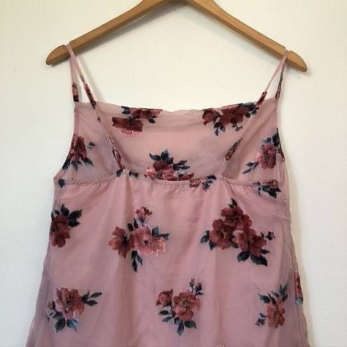 American Eagle NEW NWT  AEO Pink Floral Velvet Cowl Neck Sleeveless Slip Dress XS