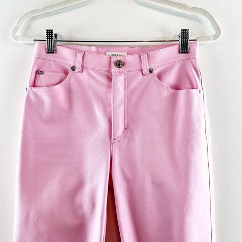 Bubblegum Escada High Waisted Ankle Length Straight Leg Jeans Stretch  Pink 36