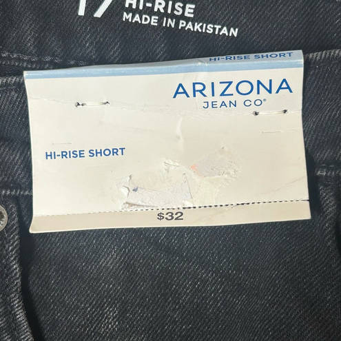 Krass&co Arizona Jean & . Short Womens Juniors 17 Black High Rise Cut Off Denim NEW