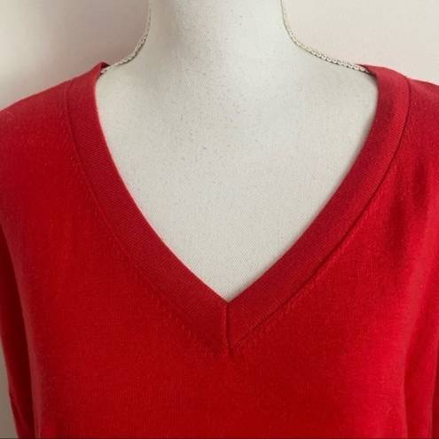 Elizabeth and James  • Solid Red V Neck Sweater