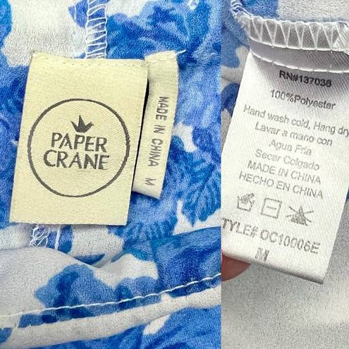 Paper Crane Title:  Blue Floral Layered Tank Top Size Medium