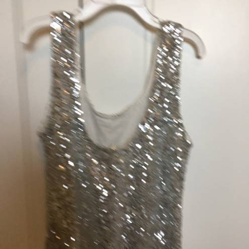 Alythea  silver sequined mini dress size medium