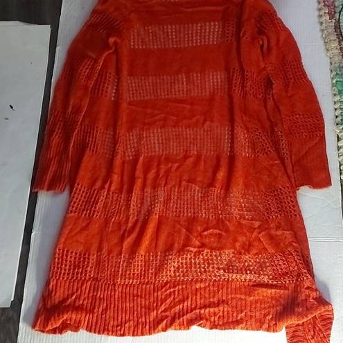 Mudd  Sweater Burnt Orange Long Sleeve Cardigan Size XS Vintage