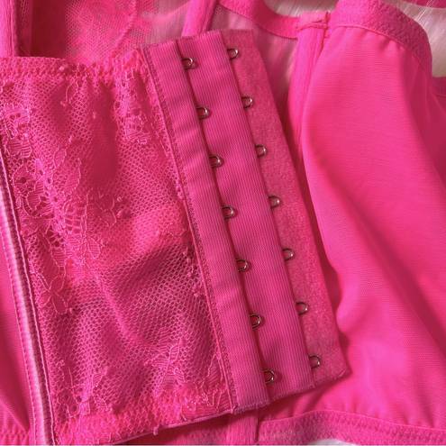 Victoria's Secret Victoria’s Secret Dream Angels Neon Bow Corset Top XL NWT