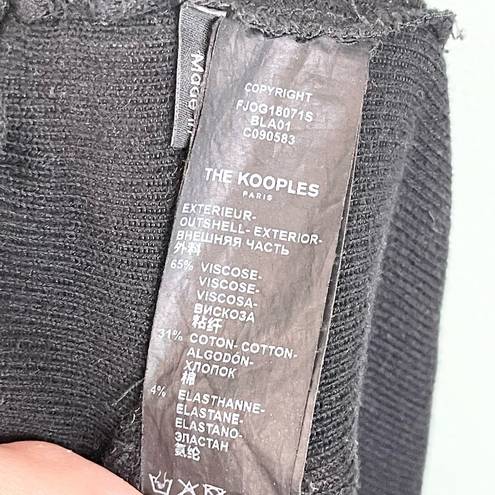 The Kooples  SPORT Women's Black Sweet Fleece Snap Jogger Sweat Pants Size Small