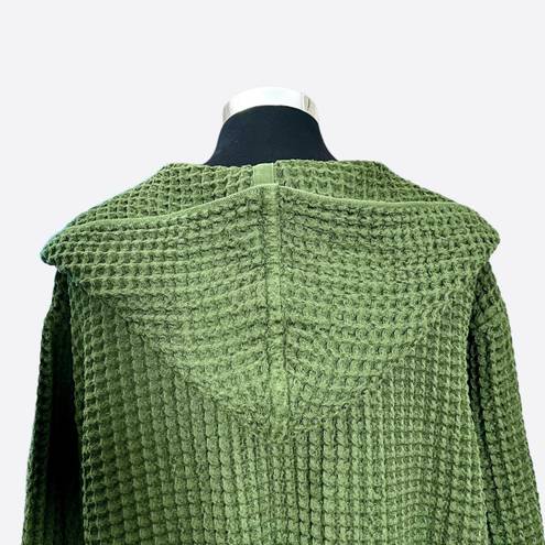 Lounge Onsen Unisex Green Supima Cotton Waffle Bath  Luxury Robe Sz L