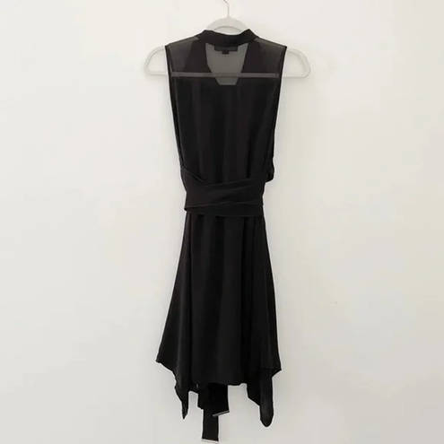 ALLSAINTS Odessa Crossover Waist Tie Dress Black Size S Retail $228