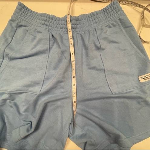 Nwt  H&m set shorts and sleeveless hoodie blue cotton