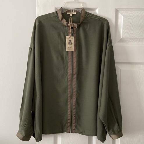 easel  shirt / jacket olive green color very beautiful size L