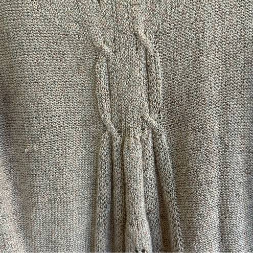 Dress Barn  light tan knit open front cardigan sweater women, M