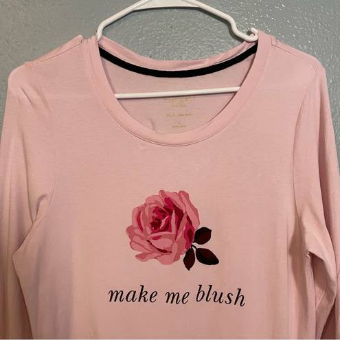 Kate Spade  Women’s Pink Rose Make Me Blush Nightgown Sleep Pajamas