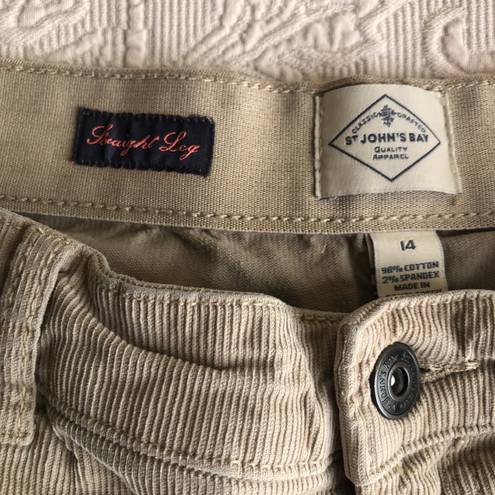 St. John’s Bay St. John's Bay Beige Corduroy Straight Leg Y2K Pants