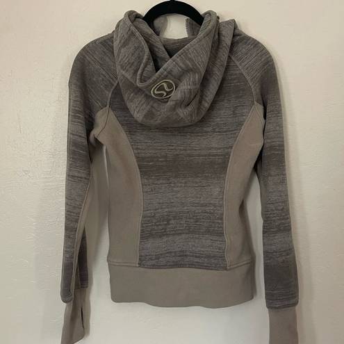 Lululemon  scuba gray zip hoodie zip sweatshirt size 2