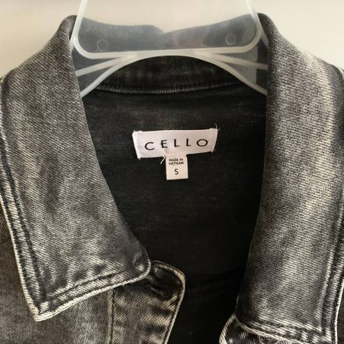 Cello Cropped Black Jean Jacket NWT