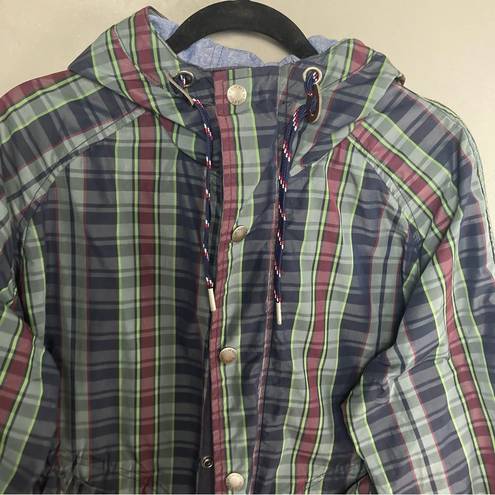 Tommy Hilfiger  plaid shell jacket hooded women's snowboarding performance small