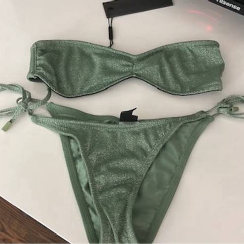 Triangl  green strapless bikini