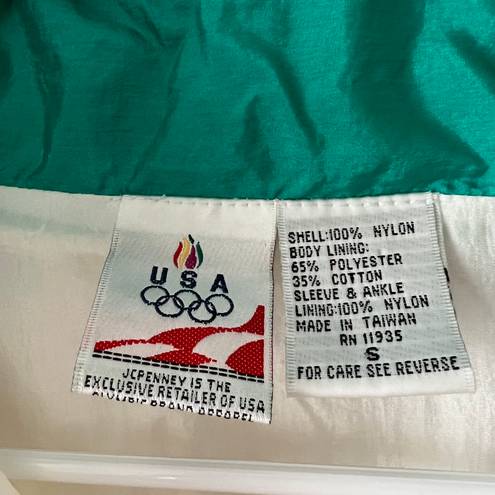 JC Penny  vintage USA Olympics windbreaker jacket white green purple Small