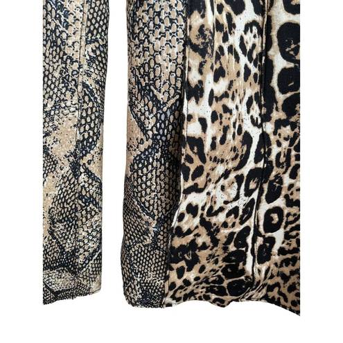 Tracy Reese  Animal Print Blazer Jacket Scuba Stretch Size L Snakeskin‎ Cheetah