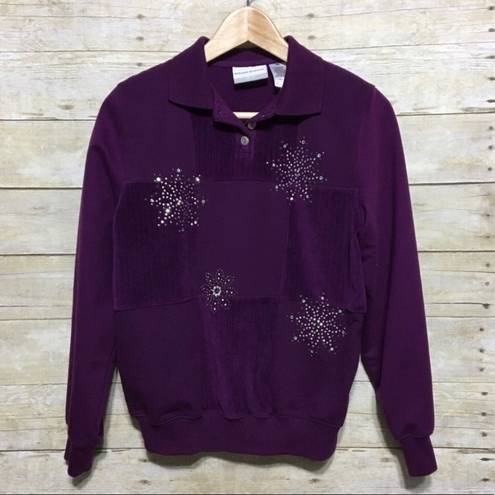 Alfred Dunner Petite  embellished sweatshirt size SP