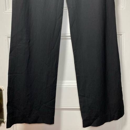 Emporio Armani Emporia Armani | Wool Blend Straight Leg Tailored Trousers in Black Size 4