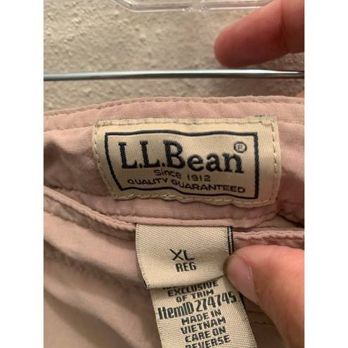 L.L.Bean  Womens Trail Skort Beige Sz XL Nylon Athleisure Vintage Casual Sporty