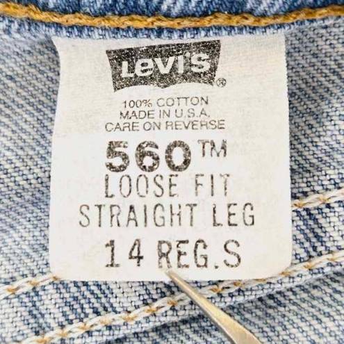 Levi’s Vintage Levi's 560 Mom Jeans Y2K 90s Light Wash Distressed Size 14 Regular