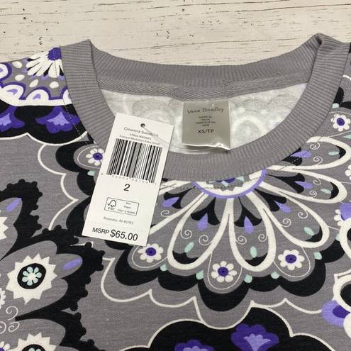 Vera Bradley NEW!  French Terry Crewneck Sweatshirt  in Tranquil Medallion