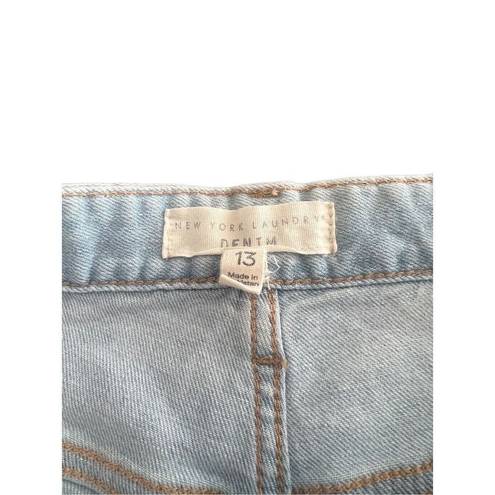 New York Laundry  Vintage High Rise Light Wash Womens Denim Shorts size 13