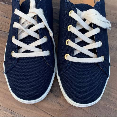 Jack Rogers Wren + Glory X   Blue Canvas Sneakers Shoes Size 7.5