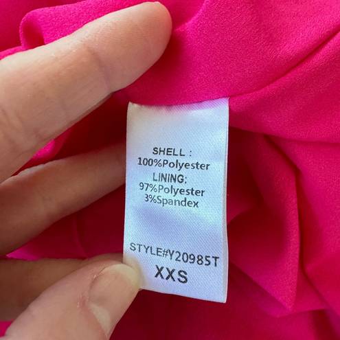 Tuckernuck  Francesca Hot Pink Faux-Wrap Dress