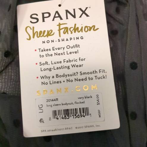 Spanx sheer fashion bodysuit size large