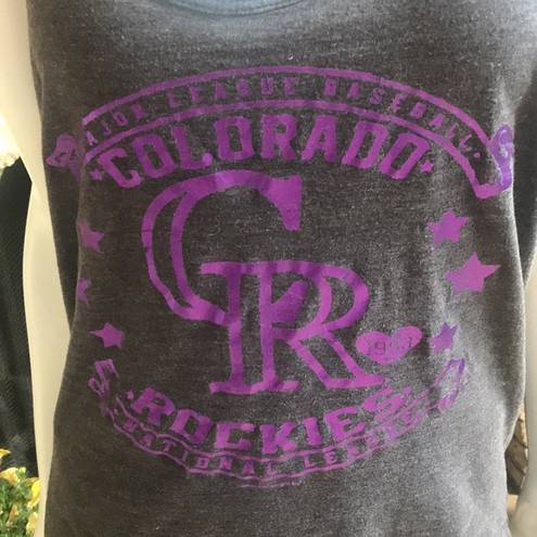 Genuine Merchandise  Colorado Rockies Racerback Tank Gray Purple Women's Size XL