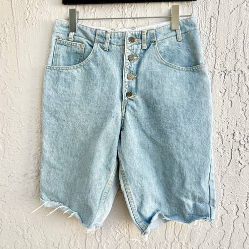 Marciano Vintage Georges  for Guess Jeen Denim Cuff Bermuda Short Blue 31 / US 12