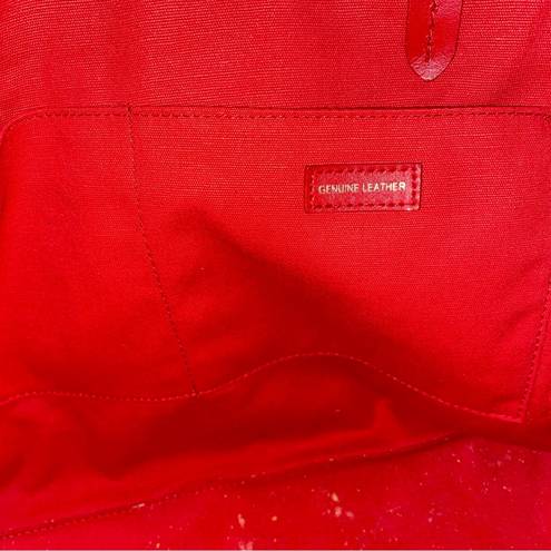 Brooks Brothers Red Leather Tote Bag