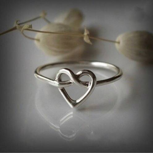 infinity Heart Ring Sz8